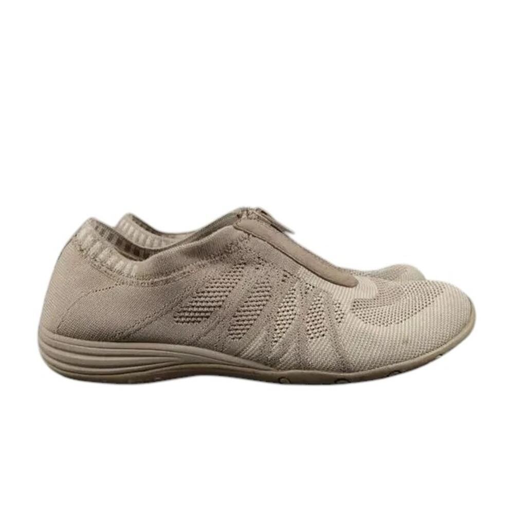 Skechers Shoes Women 8.5 Slip On Unity Transcend Zip Casual Trainers Sporty Knit